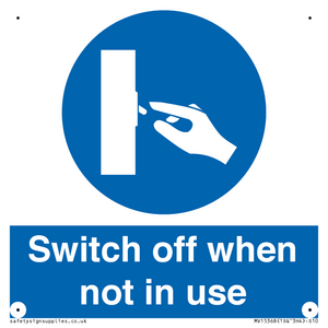 Switch off when not in use